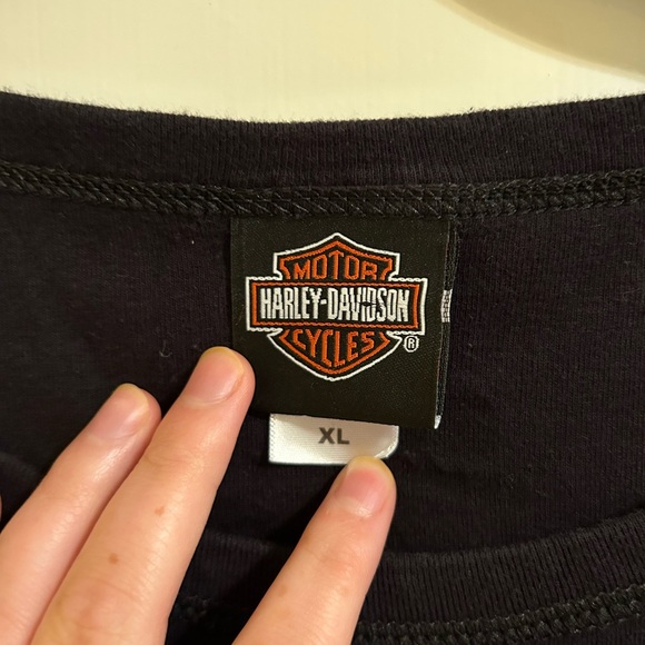 Harley Davidson  Black Long Sleeve Top - Picture 3 of 5